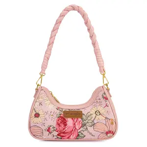 Wrangler Vintage Floral Print Hobo Bag Braided Handle Shoulder Bag for Women