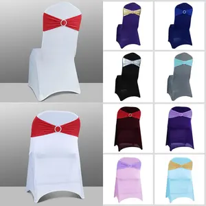 100PCS Wedding Chair Decorations Stretch Red Chair Bows and Sashes for Party Ceremony Reception Banquet Spandex Chair Covers slipcovers, Universal Elastic Chair Ties for Wedding Party Ceremony Reception Dining Chair Cover(10pcs/30pcs/50pcs/100pcs)