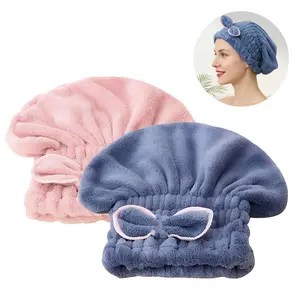 LZDJTQ 2Pcs Shiny Soft Microfiber Hair Towel Cap Super Absorbent Quick Dry Hair Turban Wrap One Size All Match Comfortable Night Wet Hair Drying Head Wrap For Women Daily Use