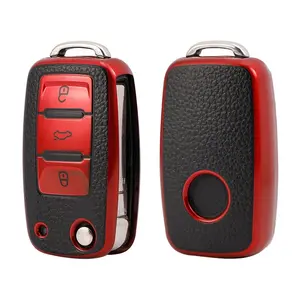 Durable Fashionable Tpu Car Key Cover, Universal Fit for Volkswagen Tiguan/tiggo/lamando/passat/bora/wuling/santana, Easy Installation, Gift Choice, Car Key Protector, Car Key Holder