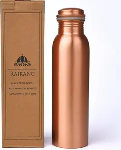 100% pure Copper Water Bottle 34 oz Leak Proof Design Vessel Ayurveda Health Pitcher for Sport Fitness Yoga 1000 ml