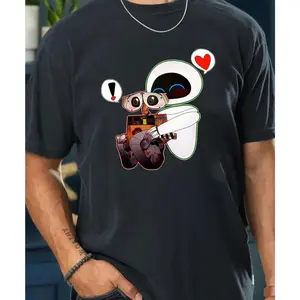 Wall-E and Eve Valentines Couple T-Shirt, Valentines Day Shirt, Mom Dad Matching Shirts, Honeymoon Shirt, Valentine's Day Gift for Boyfriend Girlfriend Wife Husband