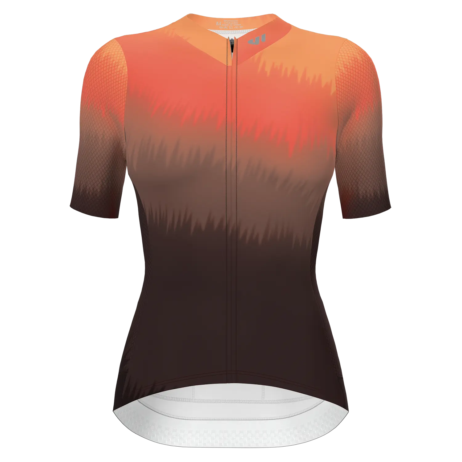 Wulibike Women's Sunset Gradient Cycling Jersey - Short Sleeve Cycling Sports Wear, Lightweight, Breathable, Cooling, Moisture-Wick, Sporty Chic Bike Top with 3 Rear Pockets & Reflective Strips, Short Sleeve Tops