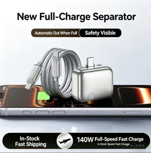 140W Auto Disconnect Charger - Smart Overcharge Protection for Phones, Laptops & Tablets, Safe Overnight Charging AccessoryIdeal Tech Gift for Friends & Family