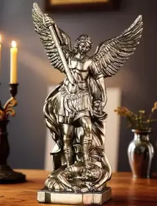 Classic 8.5 Inch Saint Michael Archangel Statue Catholic Protection