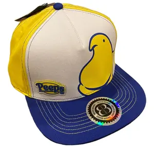 Peeps Snapback Hat - Retro Trucker Marhnallow Candy Embroidered Skater Ball Cap