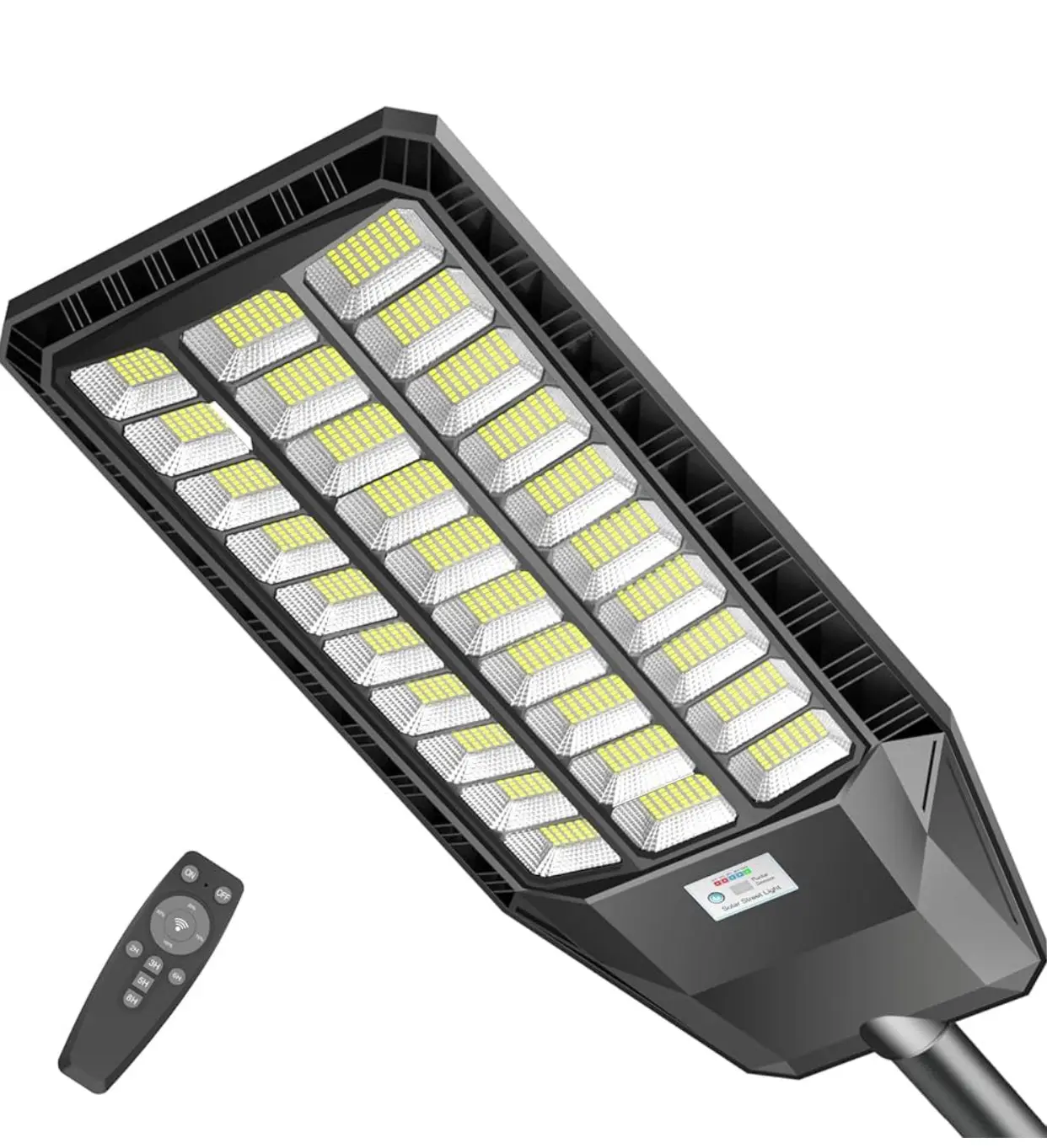 9000W Solar Street Light, 180000 Lumens Dusk to Dawn Street Lights Solar Powered Motion Sensor IP66 Waterproof