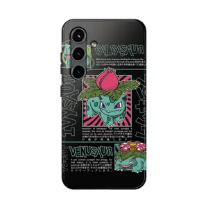 Bulbasaur-Venusaur Infographic Aesthetic Case Compatible with SAMSUNG GALAXY S21 S22 S23 S24 S25 ULTRA PLUS