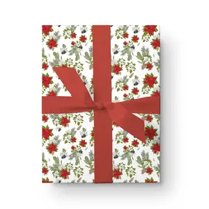 Poinsettia Christmas Wrapping Paper