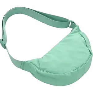 nylon crossbody bags for women,crescent-shaped bag, , large capacity