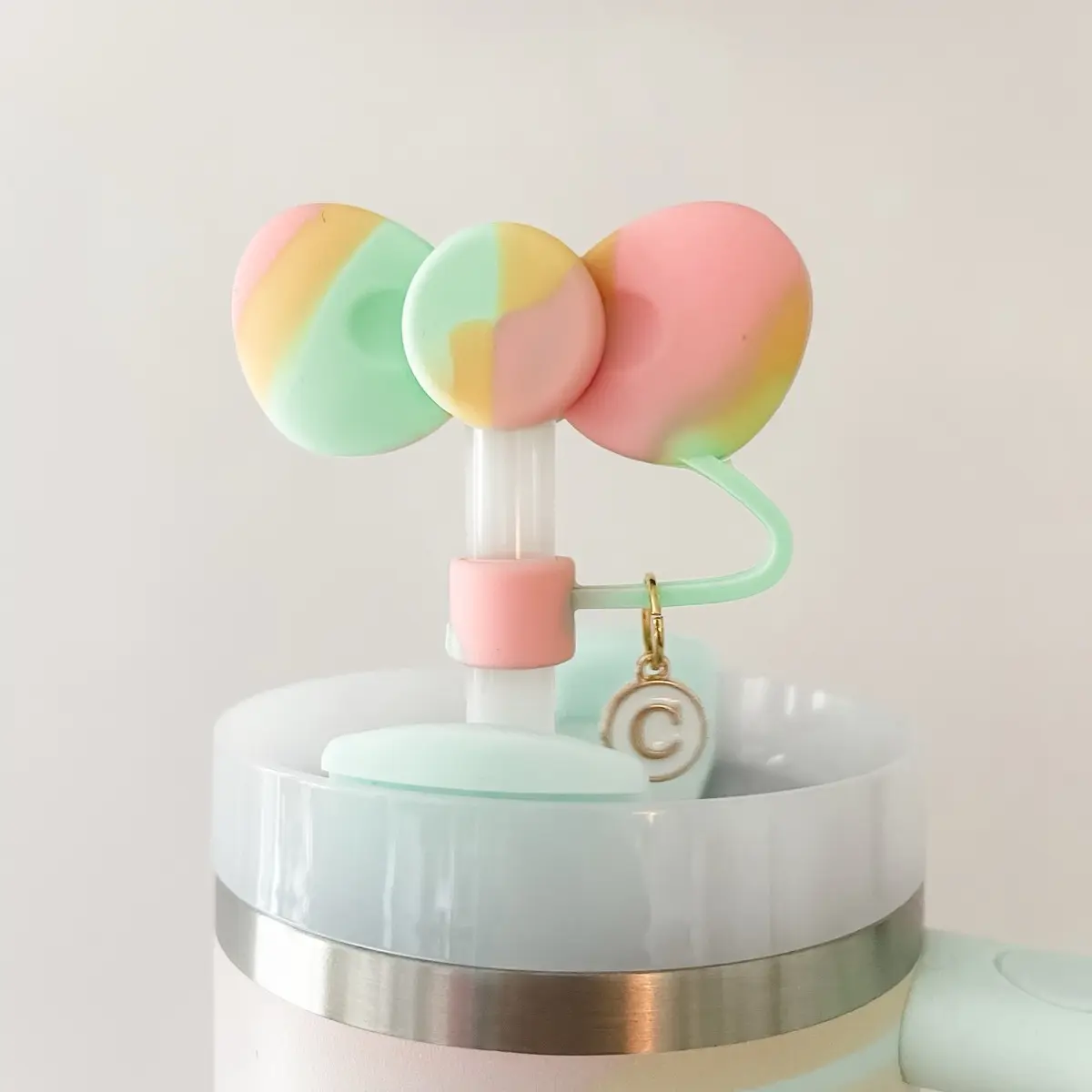 Bow Straw Cover For 10MM Straw Cute Cup Accessories Silicone