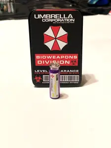 Resident Evil 2 G-Virus Vial - 1.5in Mini Replica - Metal Storage Tin Included