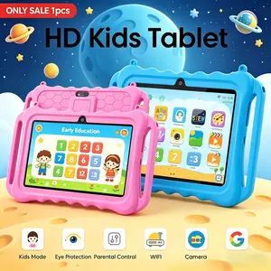 7-Inch Kids Tablet, Touchscreen Tablet, Android Os, 1gb+16GB RAM, Dual Cameras, WiFi & Bluetooth-compatible, Shockproof Case, Perfect Gift for Ages 3+, Holiday Present