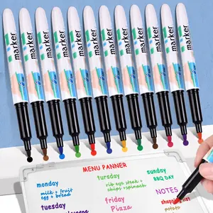 8 Color 12 Color Large Capacity Whiteboard Pens, Waterproof Quick Dry Erase Markers, Professional Board Writing Tools, Office Meeting Use