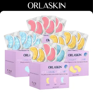 Orlaskin 30-pair eye mask set effectively reduces eye bags, dark circles, and puffiness, diminishes fine lines,rich in rose, hyaluronic acid, and 24K gold.gentle and non-irritating, caring for the delicate skin around the eyes,eye patches Gift Smooth