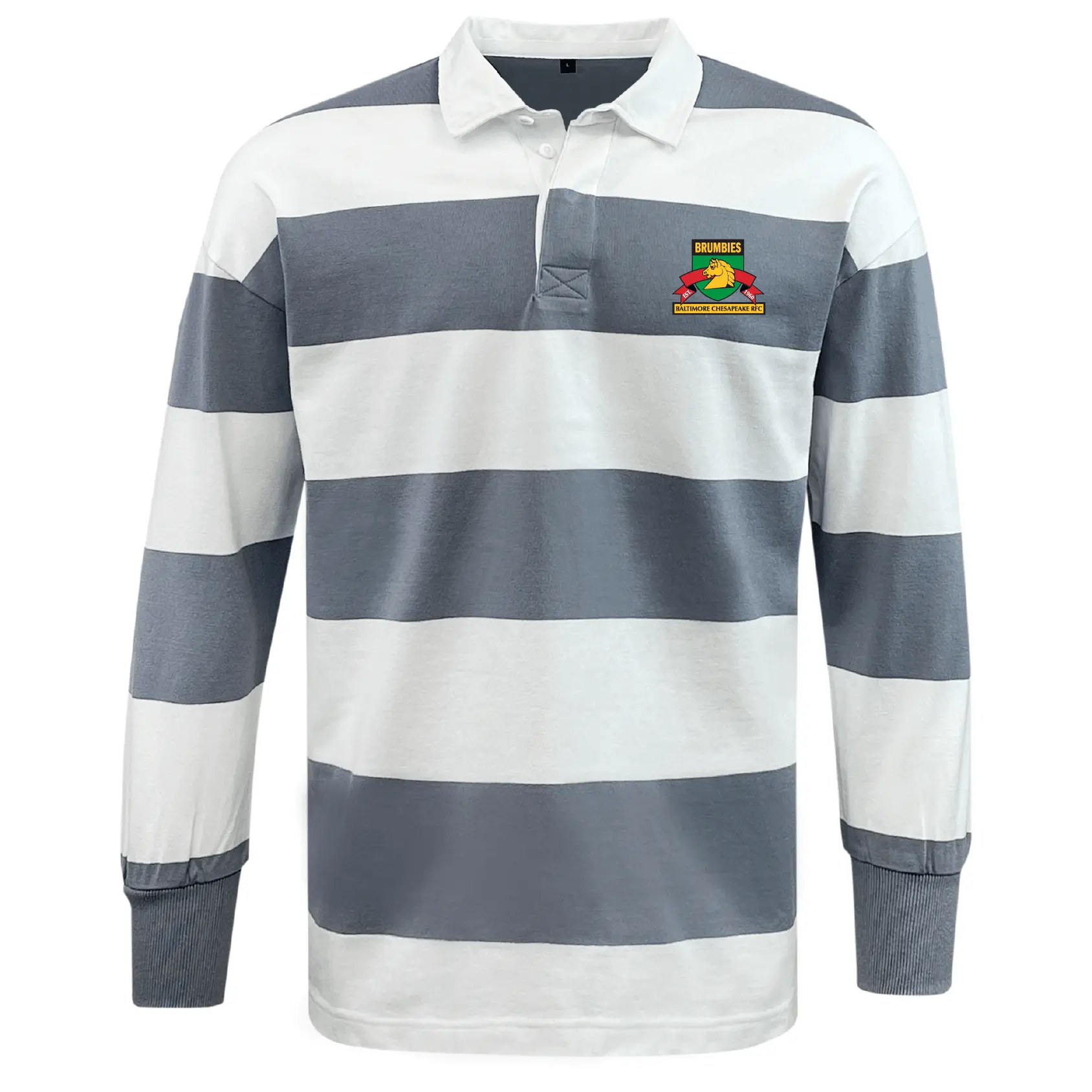 Baltimore Chesapeake Brumbies Classic Long Sleeve Hooped Rugby Jersey