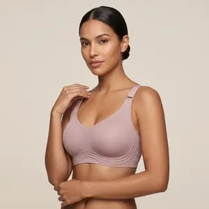 OEAK Women's Seamless Wireless Bra Full Coverage Push Up No Underwire Tshirt Comfortable Womenwear Everyday Jelly Underwear Bras Machine Washable U-back & Crisscross Back  summervibes Womenswear
