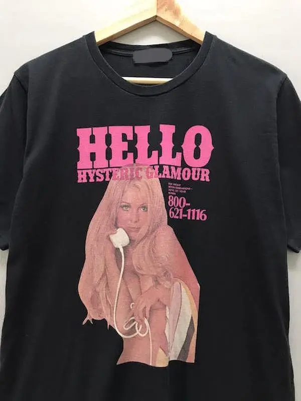 Hysteric Glamour Shirt, Hello shirt All Colors, Gift for Women Men, Made In USA, US Size S-6XL, 100% cotton, Classic Fit, Unisex T-Shirt