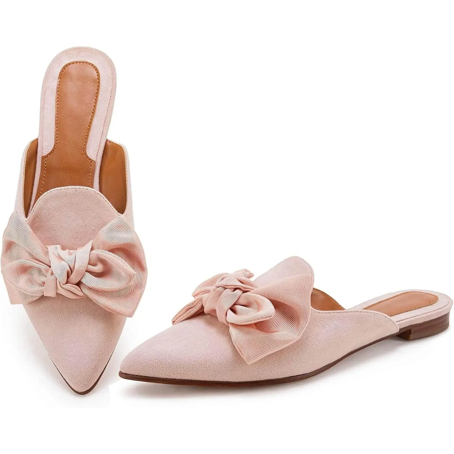 Coutgo Mules for Women Slip On Comfortable Pointed Toe Womens Loafers Women's Flats for Women's Mules & Clogs,summerwins,summeroutfits,vacationoutfits,beachoutfits