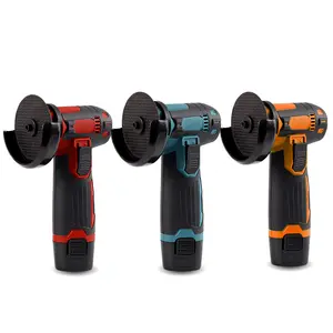 12V Cordless Brush Angle Grinder Kit, Ginding disc 3 Inch/75mm, Lightweight Angle Grinder Tool w/ 2PCS 1300mAh Lithium-Ion Battery & Charger, Ergonomic Button Position for Reducing Hand Pressure Include 2 PCS Cutting  Disc
