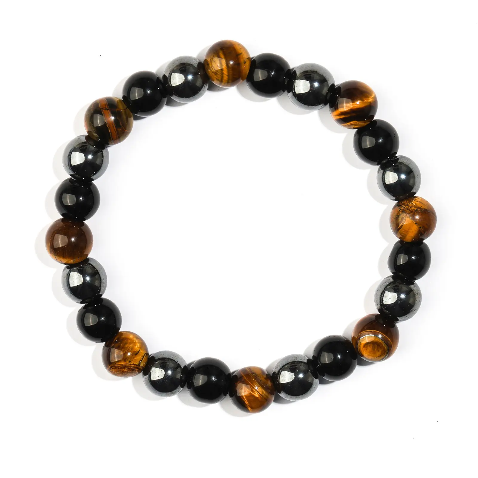 Tiger Eye+Obsidian+Magnet Bracelet