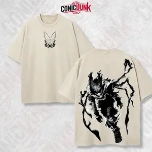 [Sale up to 45%] Hollow Knight Shadow Tee Black Ink Warrior Graphic Shirt Monochrome Boss Battle Art Minimalist Gamecore Look Unisex Streetwear Top