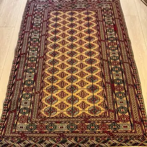 Hand Woven Persian Rug with Traditional Geometric Patterns and Vibrant Colors