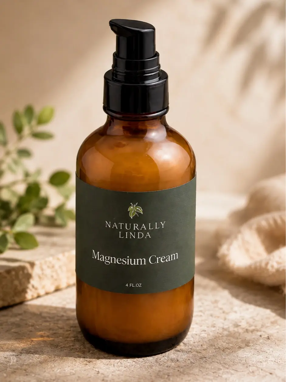 Natural Magnesium Cream - 4oz Unscented Body Lotion, Daily Muscle-Relaxing Moisturizer (Beauty & Personal Care, Bath & Body Care)