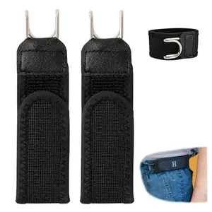 2-Pack Unisex Casual Elastic Waistbands, Adjustable Velcro-Closure Design, Nylon Stretch Waistbands, Perfect for Jeans and Work Pants, Ideal for Outdoor Work and Everyday Use, Recommended Summer Essentials