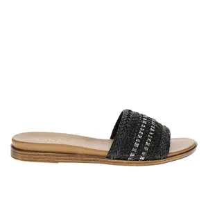 Seychelles Womens Destination Slide Casual Sandals Casual - Black