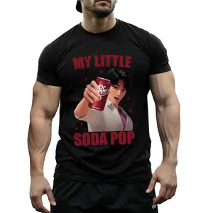 Kpop Demon Hunters Inspired Anime Graphic Tee, My Little Soda Pop Game Shirt for Fans, Cosplay Streetwear Daily Top