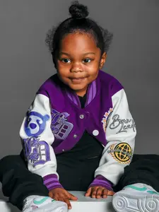 Born Leader Varsity Jacket - Empowerment Purple