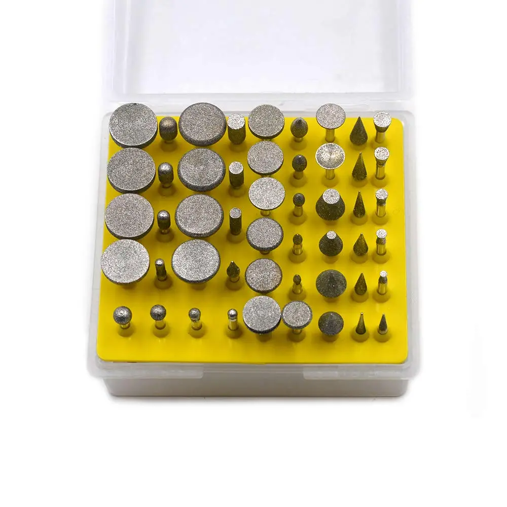 50 count Diamond Coated Grinding Head Grinding Burrs Set for Dremel Rotary Tool