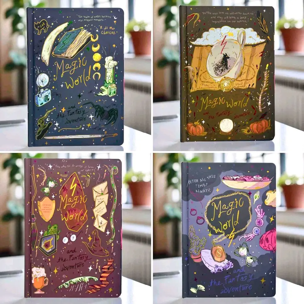 Magical Hardcover Journal  Wizard Academy-Inspired Notebook | Kawaii Witchy Stationery | Fantasy Aesthetic Gift