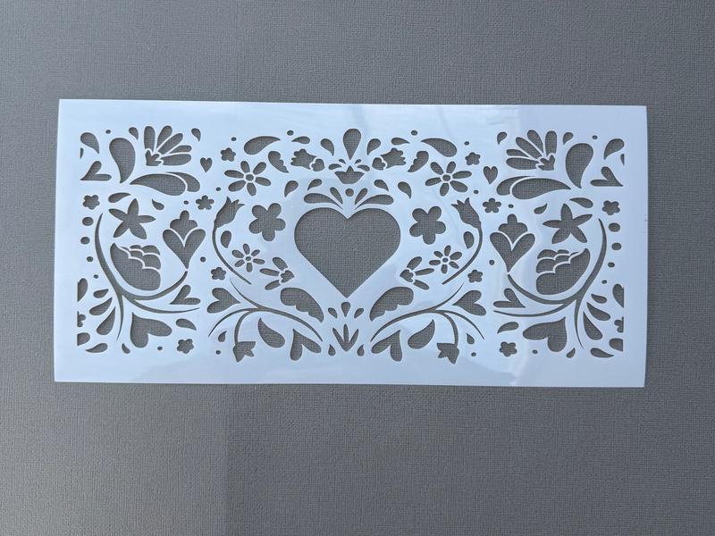 Otomi Heart Stencil
