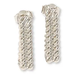 Bellezza Bronze Double-Row Rope-Textured Hoop Earrings