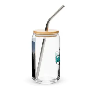 "Sunset Hills" - Can-shaped glass