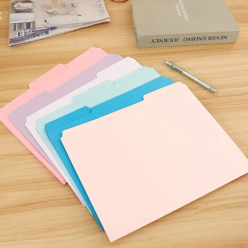 18 Pack Colored Manilla File Folders, Manila Folders, Filing Folders, 9.5 X 11.6 Inches, Non-Woven Material, Bright Colors for Home Office School Documents and Papers