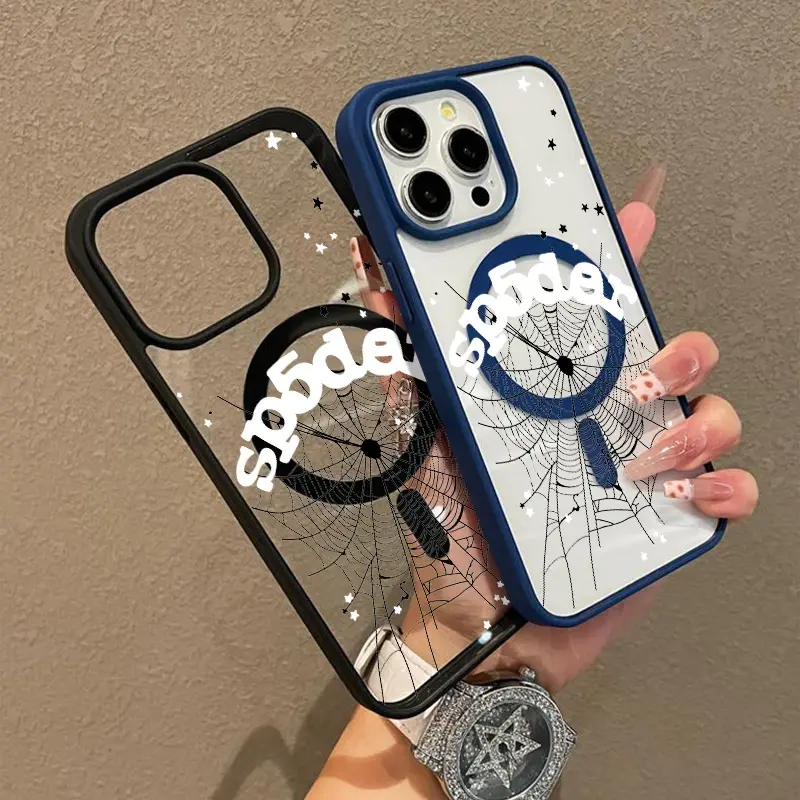 New Creative Personality Spiderweb & Star Pattern Premium Magnetic Phone Cases for iPhone17 Pro Max / 16 New Creative Personality Spiderweb & Star Pattern Premium Magnetic Phone Cases for iPhone17 Pro Max / 16