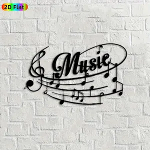 1pc Music Note Metal Wall Art, Melodic Music Note Statue Mural, Ideal Gift for Christmas, New Year, Music Enthusiasts, Rust-Resistant Metal Wall Decor Wall Sculptures, Perfect for Living Room Wall & Garden Fence, Unique Home & Outdoor Decor Accent