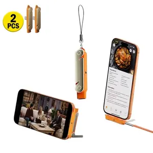 2-Pack 2-in-1 Charging Adapter with 360° Rotating Stand, Universal Compatibility for iPhone, Samsung & Type-C Devices — Compact, Cable-Free Design