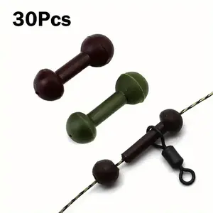30pcs Dual Head Bead Helicopter Fishing Rod Stopper Accessories, European Style Fishing Gear Kit, Essential Fishing Equipment