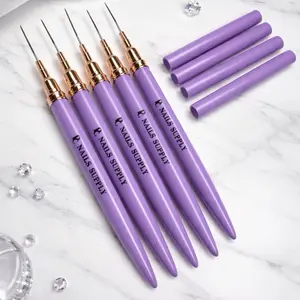 P Nails Supply Brush Liners Nails - Purple Precision Tips for Nail Art Design High-Quality Material Easy Application Versatile Use for Beginners & Professionals