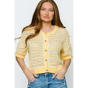 Buttercup Top - Breathable Knit Material with Functioning Buttons