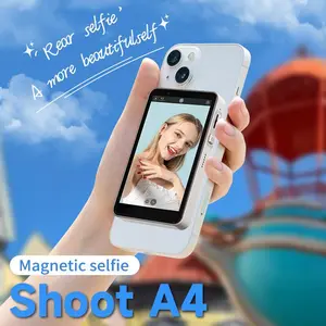 Magnetic Selfie Assist Screen, HD 3D Curved Phone Mirror, Travel Selfie Gadget, Boost Rear Camera, Perfect Gift for Family Friends, Selfie Accessories