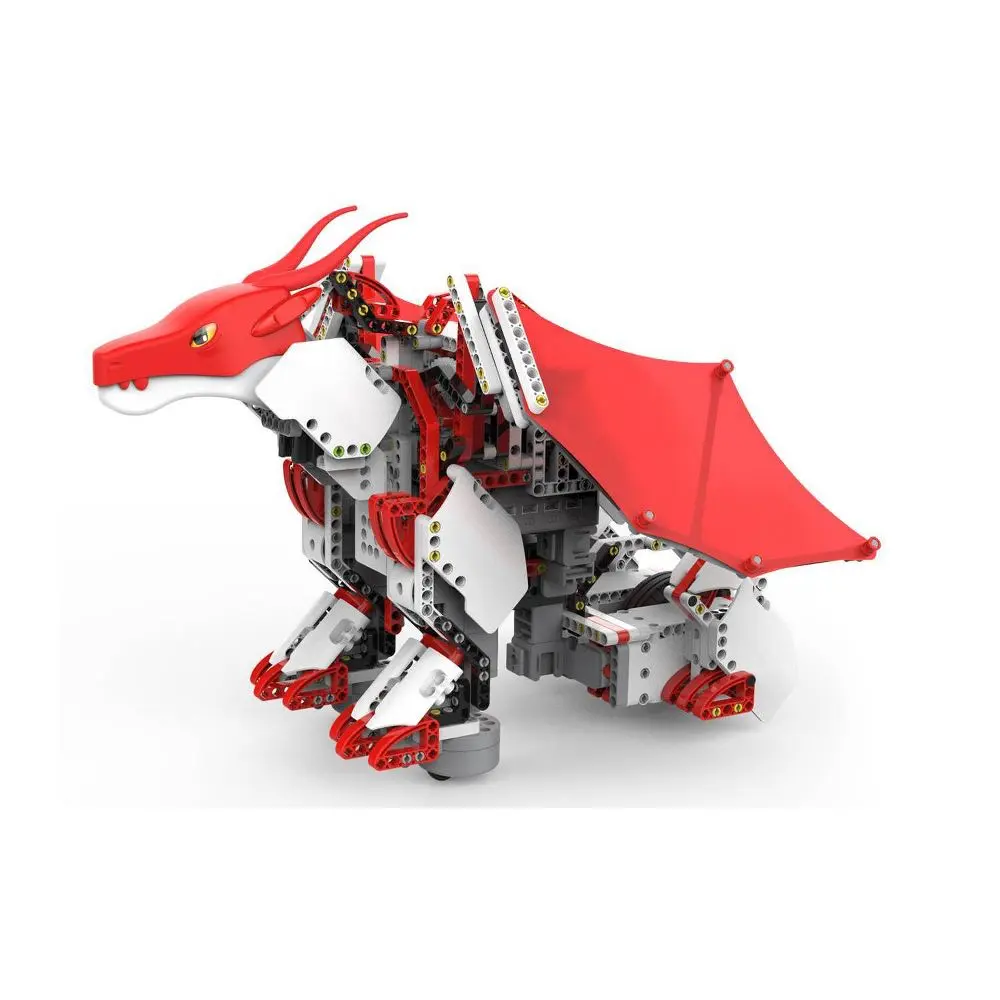 UBTECH Jimu Robot Mythical Series FireBot Kit - Kid's Buildable Red Dragon Robot