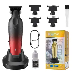 KEMEI PG2099 Professional Clipper T Blade Cordless Charging Dock Perfect Gift for Men