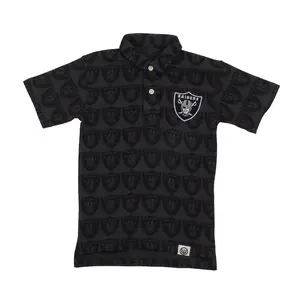 Las Vegas Raiders NFL Youth Allover Print Polo Shirt