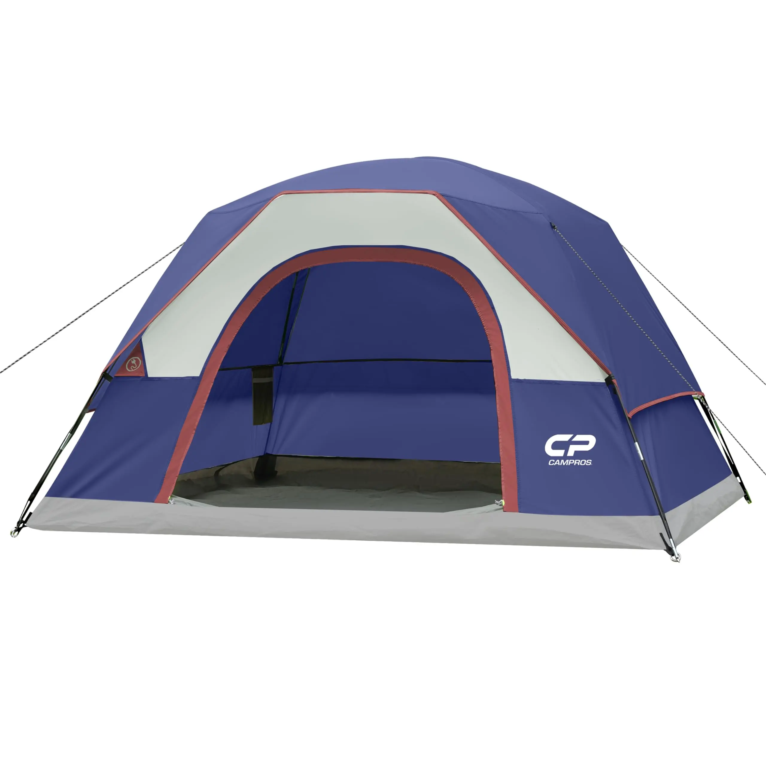 CAMPROS CP Camping Tent 2/4 Person, Waterproof Windproof Double Layer Dome Tent, Easy Setup with Large Mesh Windows & Wide Door for Outdoor Camping Backyard