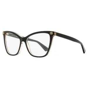 Gucci Emblem Butterfly Eyeglasses GG1817O 003 Black/Clear 55mm